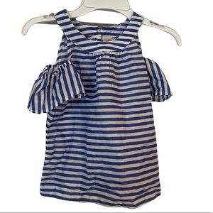OshKosh B’gosh Girls Size 4/5 blue/white striped tank